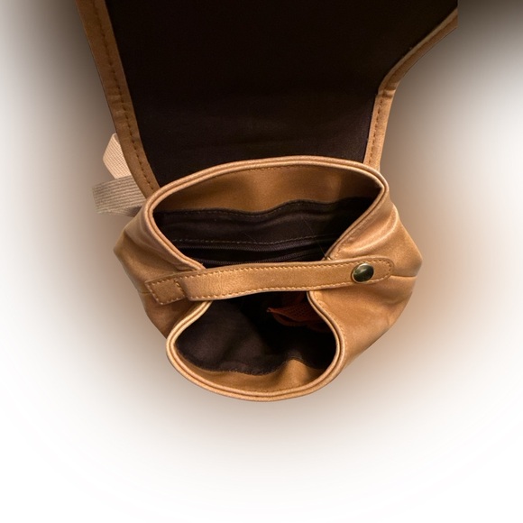 Esprit Vintage Mini Backpack Purse - Tan Vegan Leather - Picture 9 of 13